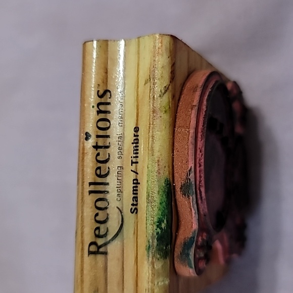 Cartoon Snowman Wooden Rubber Stamp - Picture 3 of 4